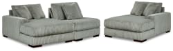 Lindyn - 3-Piece Sectional With Double Chaises - Fog