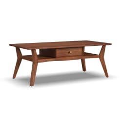 Ludwig - Occasional Rectangular Coffee Table With Drawer - Dark Brown