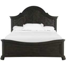 Bellamy - Complete King Shaped Panel Bed - Peppercorn