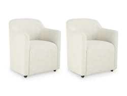 Radkin - Dining Upholstered Arm Chair (Set of 2) - Off White