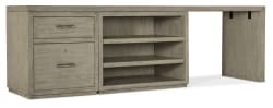 Linville Falls - 96" Desk With File And Open Desk Cabinet - Gray