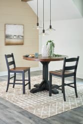 Valebeck - 4 Pc. - Counter Height Dining Table, 2 Barstools - Multi