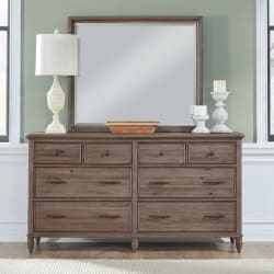 Hickory Grove - Dresser & Mirror - Heirloom Brown