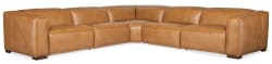Fresco - 5 Seat Sectional 3-Power - Light Brown