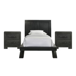 Allan - Twin 3 Piece Bedroom Set - Black