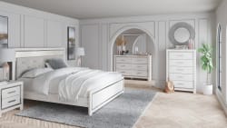 Altyra - 5 Pc. - Dresser, Mirror, King Panel Bed - White