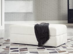 Karinne - Oversized Accent Ottoman - Linen