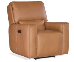Miles - Zero Gravity Power Recliner With Power Headrest - Light Brown