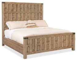 Vineyard Row - King Panel Bed - Light Brown