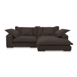 Daydream - Performance Fabric Sectional - Dark Brown