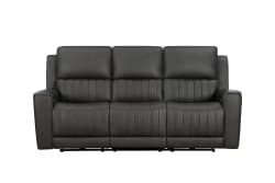 Pierce - Power Sofa With Power Recline, Power Headrest (Drop Down Table With Two Cup Holders), Zero Gravity, Lumbar - Dark Gray