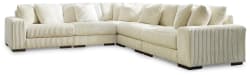 Lindyn - Corner Chairs 5 Pc Sectional - Ivory