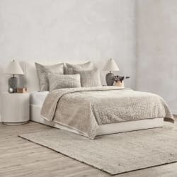 Bari - 2 Piece Velvet Twin Quilt Set - Pebble