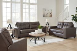 Barlin Mills - Umber - 3 Pc. - Sofa, Loveseat, Rocker Recliner