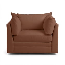 Audrey - Swivel Chair - Lush-Saddle