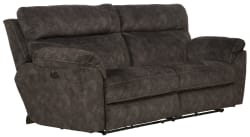 Sedona - Power Lay Flat Reclining Sofa With Power Adjustable Headrest & Lumbar - Smoke