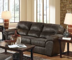 Grant - Faux Leather Sofa - Steel