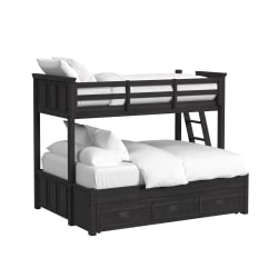 Hampton Kids - Twin Over Full Bunk With Ladder And Trundle - Charcoal