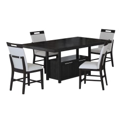 Transcend - 5 Piece Counter Height Dining Set (Table And Four Chairs) - Charcoal