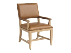 Montecito - Colburn Leather Upholstered Arm Chair - Light Brown