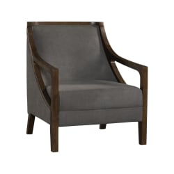 Hopkins - Chair With Brown Arm - Columbia Charcoal