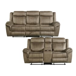 Sorrento - 2 Piece Living Room Set Sofa & Loveseat - Brown