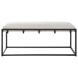 Paradox - Iron & Fabric Bench - White & Black