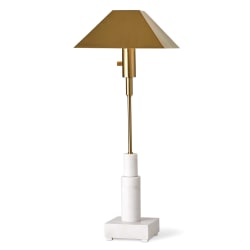 Telescope - Buffet Lamp - White Marble/Brass