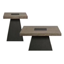 Jemma - 2 Piece Occasional Table Set (Coffee Table & End Table) - Gray / Dark Espresso