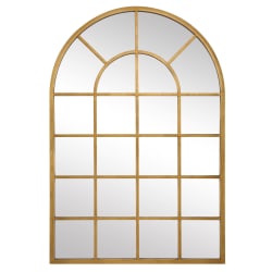 Arched Windowpane Mirror - Gold Leaf