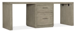 Linville Falls - 84" Desk With One Centered File - Gray
