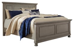 Lettner - California King Panel Bed - Light Gray