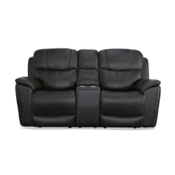 Crew - Power Reclining Loveseat With Console, Power Headrests & Lumbar - Raven