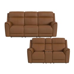 Mustang - Sofa & Loveseat - Butternut