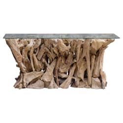 Teak Root - Console Table - Brown / Woodtone