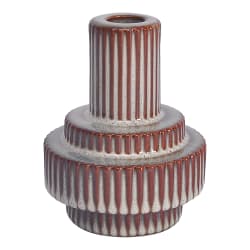 Maud - Large Stoneware Candle Holder - Red