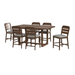 Glinda - 7 Piece Counter Height Dining Set (Table And Six Chairs) - Brown