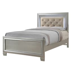 Platinum - Youth Full Platform Bed - Сhampagne