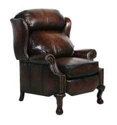 Danbury - Push Thru The Arm Recliner - Coffee