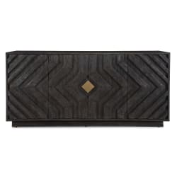 Faulkner - 4 Door Cabinet - Black