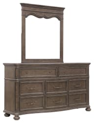 Saddle Creek - Dresser With Mirror - Timber Brown