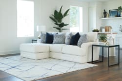 Polaris - 2 Piece Sofa Chaise (RSF Loveseat / LSF Chaise) - Sugar