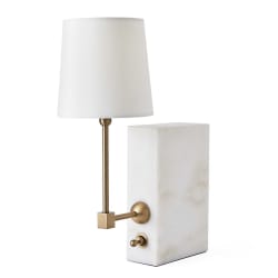 On A Shelf - Mini Lamp - White Marble/Brass