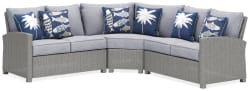 Naples Beach - 3 Pc. - Sectional Lounge - Light Gray