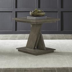 Aspen Sky - End Table - Weathered Saddle Brown