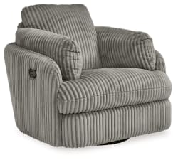 Tie-Breaker - Fog - Swivel Glider Recliner