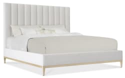 Cascade - California King Upholstered Bed - White