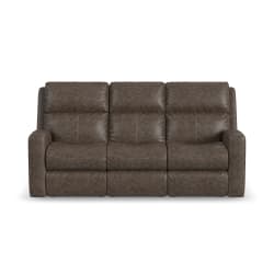 Score - Power Reclining Sofa With Power Headrests & Lumbar - Brown