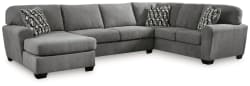 Birkdale Court - Gray - 3-Piece Sectional With Laf Corner Chaise