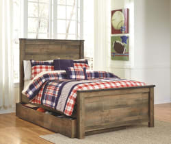 Trinell - Brown - Full Panel Bed with 1 Large Storage Drawer